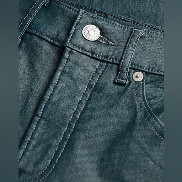 Express Forest green Coated Skinny Pants sz 00R - Picture 14 of 16